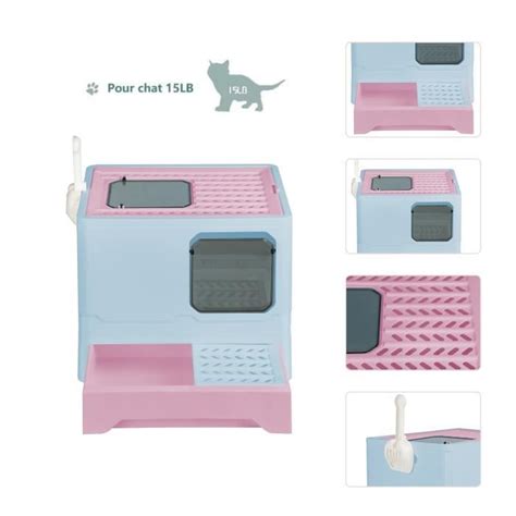 Willonin Bac Liti Re Pliable Pour Chat Maison De Chat Toilette Tout