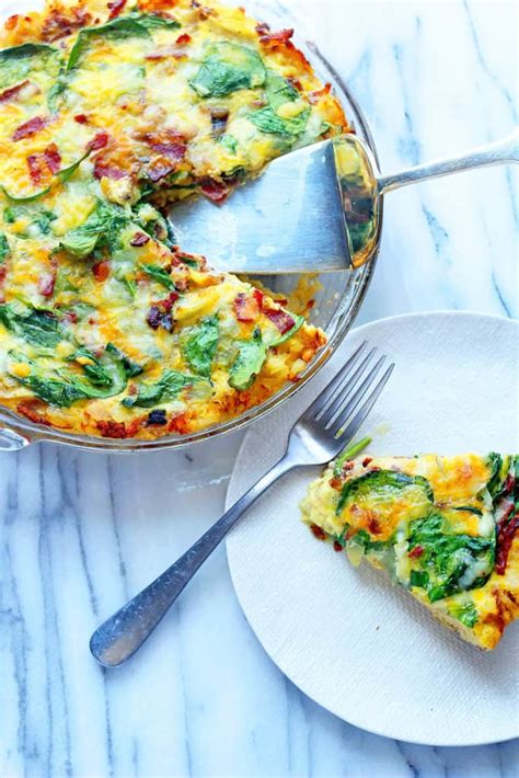 Spinach And Bacon Hash Brown Quiche Grandbaby Cakes