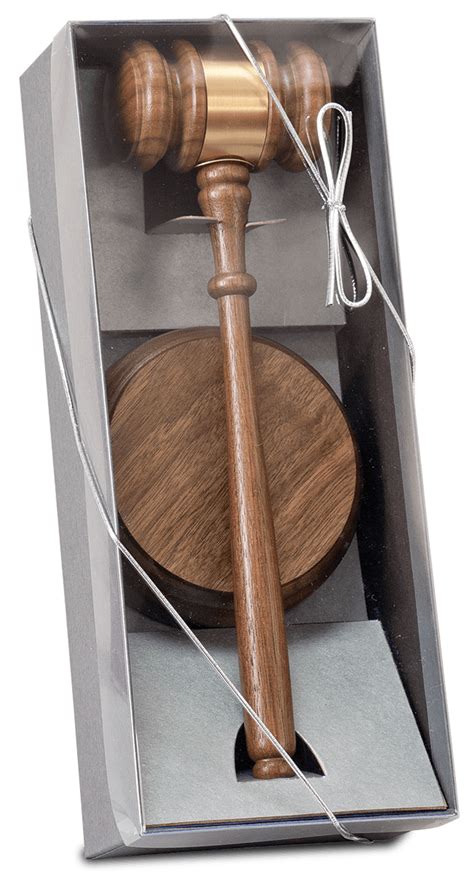 Walnut Gavel Directors Set With 10 Gavel And Sounding Block Trophy