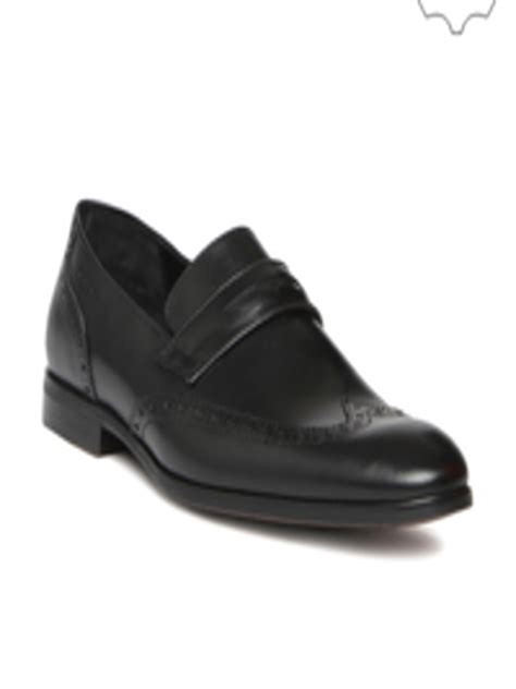 Buy Ruosh Work Men Black Genuine Leather Semiformal Slip Ons Formal Shoes For Men 1636651 Myntra