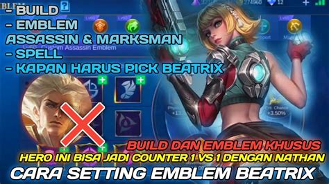 Cara Setting Emblem Dan Build Beatrix Tersakit 2021 Emblem Beatrix