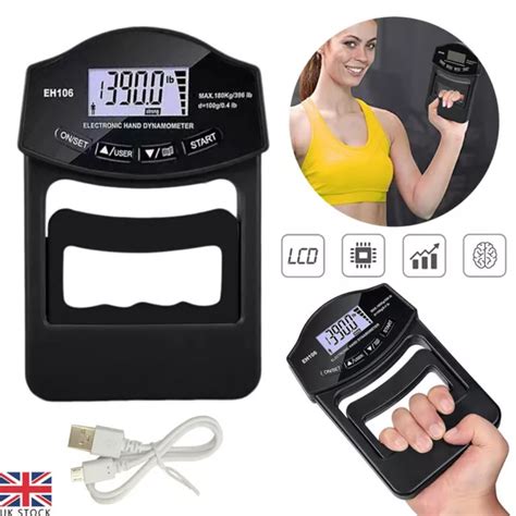 Electronic Hand Dynamometer Grip Strength Trainer Tester Lcd Digital Display Uk £18 85 Picclick Uk