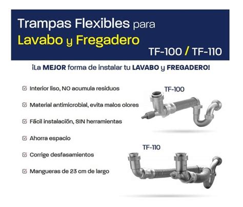 Trampa Flexible P Fregadero De 1 Tarja Tf 100 Coflex FERRENOVA MX