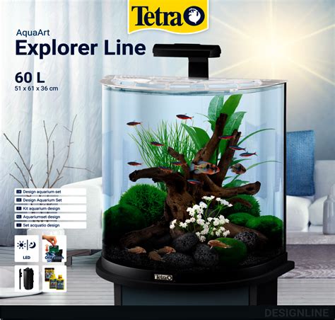 L Tetra Aquaart Led Explorer Line Aquarium Set Tetra