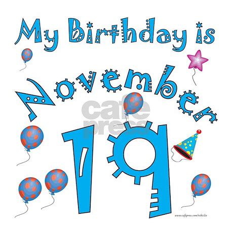 November 19th Birthday Mug by nikiclix