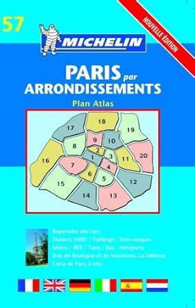 Amazon fr Plan de ville Paris par arrondissements numéro 57