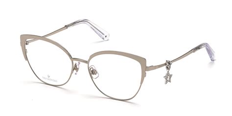 Swarovski Sk5402 016 Eyeglasses In Shiny Palladium Silver Smartbuyglasses Usa