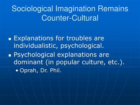 Ppt The Sociological Imagination And The American Dream Powerpoint