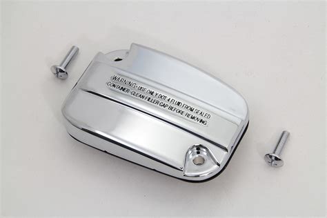 Vtwin Chrome Motorcycle Master Cylinder Cover Kit Harley Flt