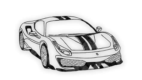 Ferrari 488 Pista How To Draw Youtube