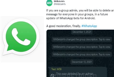 Whatsapp Moderation Feature Allow Group Admins Delete Messages For All