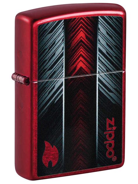 Zippo Lighter Zippo Logo Flame Candy Apple Red 49903 Lucas Lighters