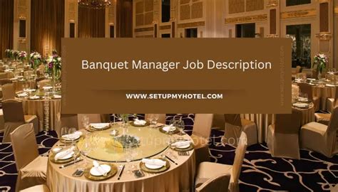 Banquet Manager Job Description SetupMyHotel