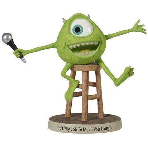 Disney Mike Wazowski Figurine It's My Job To Make You Laugh Microphone ...