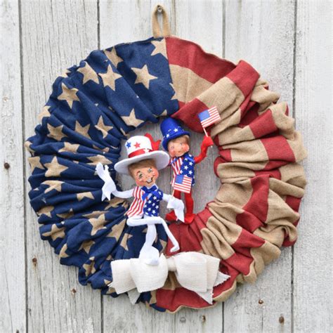 Patriotic Wreaths July 4th Home Decor Ideas Annalee Dolls