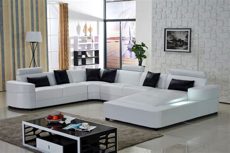 Extra Large Sectional Sofas With Chaise | White Leather Sofa With Chaise