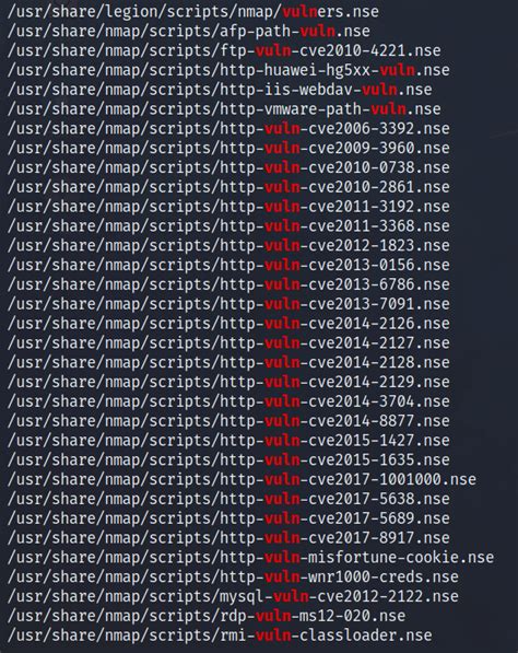 Script Categories In Nmap Scripting Engine NSE