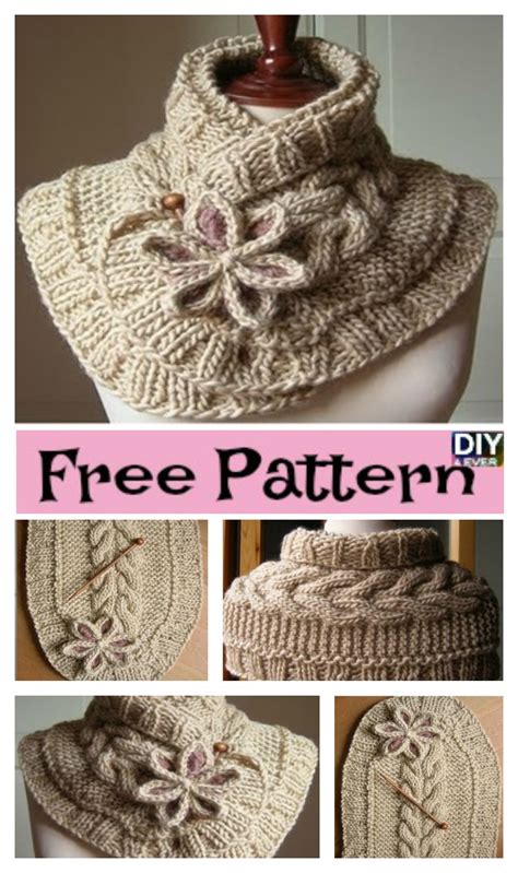 Gorgeous Knitted Flower Scarf Free Pattern Diy Ever