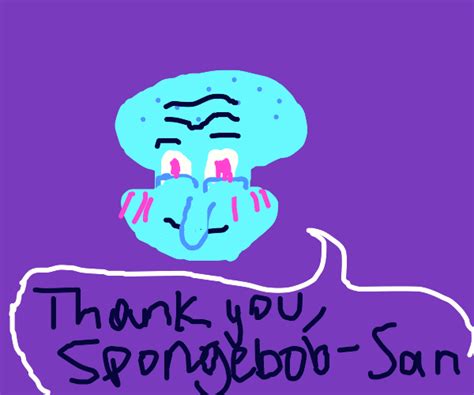 Blushing Squidward - Drawception