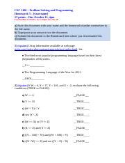 Csc Dano Homework Key Csc Problem Solving And Programming