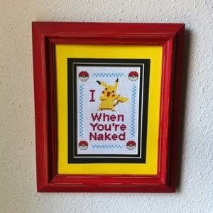 Naughty Pikachu Pokemon Cross Stitch Pattern When You Re Naked Pokemon