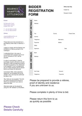 Fillable Online Bidder Registration Form - Bearnes Hampton & Littlewood ...