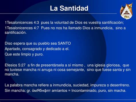 Ppt La Santidad Puntos Doctrinales Powerpoint Presentation