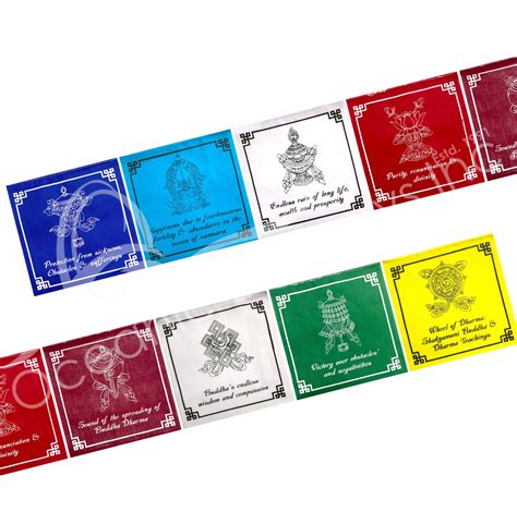 Prayer Flag 8 Auspicious 68" | Wholesale Oceanic Linkways in NJ