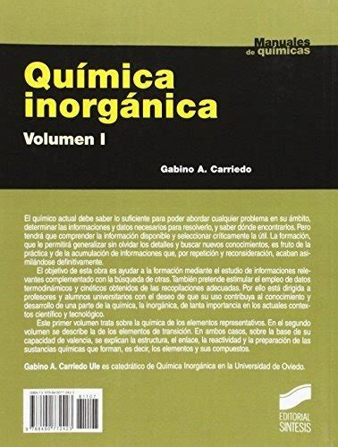 Qu Mica Inorg Nica Volumen Elementos Representativos Cuotas