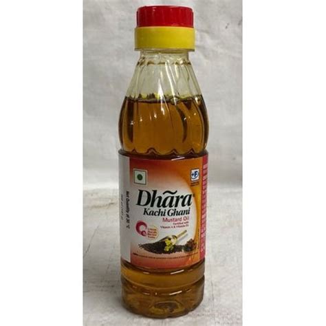 200 Ml Dhara Kachi Ghani Mustard Oil Packaging Type Plastic Bottle At