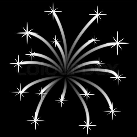 Firework Isolated On Black Background For Your Design Vector