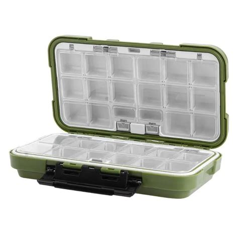 Waterproof Double Sided 30 Compartment Fishing Tackle Box Fishing Hook