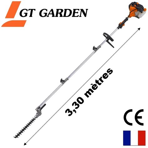 Test Du Taille Haie Sur Perche Thermique Gt Garden D Broussaillez