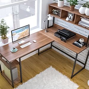 Vipek L Shaped Desk With Hutch Large Computer Desk Gaming Table Pc