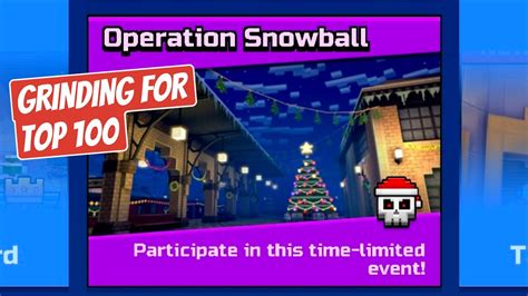 OPERATION SNOWBALL GRINDING FOR TOP 100 Pixel Gun 3D YouTube