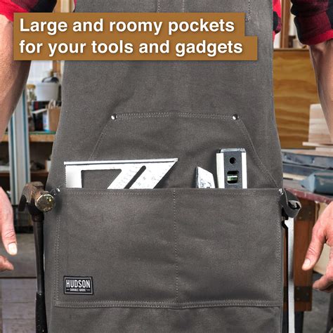 Hudson Durable Goods Deluxe Edition Grey Waxed Canvas Tool Apron