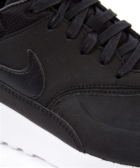 Nike Black Air Max Thea Premium Leather Trainers in Black - Lyst