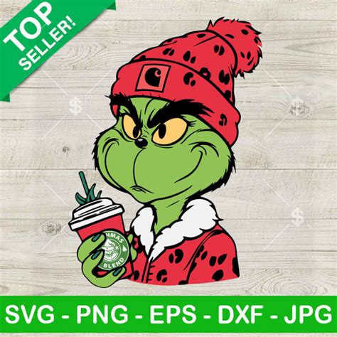 Carhartt Red Grinch Starbucks Coffee Svg Carhartt Grinches Coffee Svg