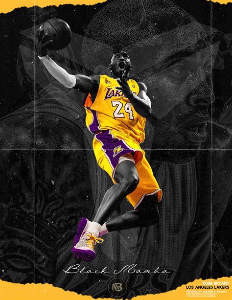 Nba Poster Of Kobe Bryant Ripped Lakers Behance