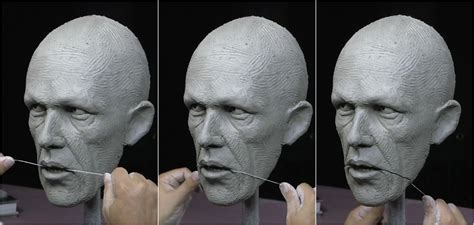 How To Sculpt A Realistic Human Head Refining The Jaw Face Sculpt