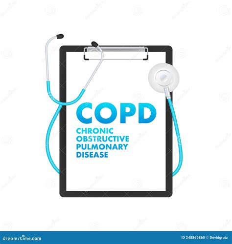 Chronic Obstructive Pulmonary Disease Isolated Vector Illustration