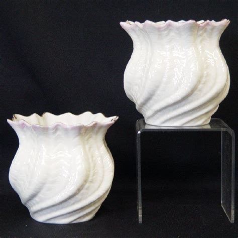 Irish Belleek Shell Vases From Nlevycollectibles On Ruby Lane Belleek