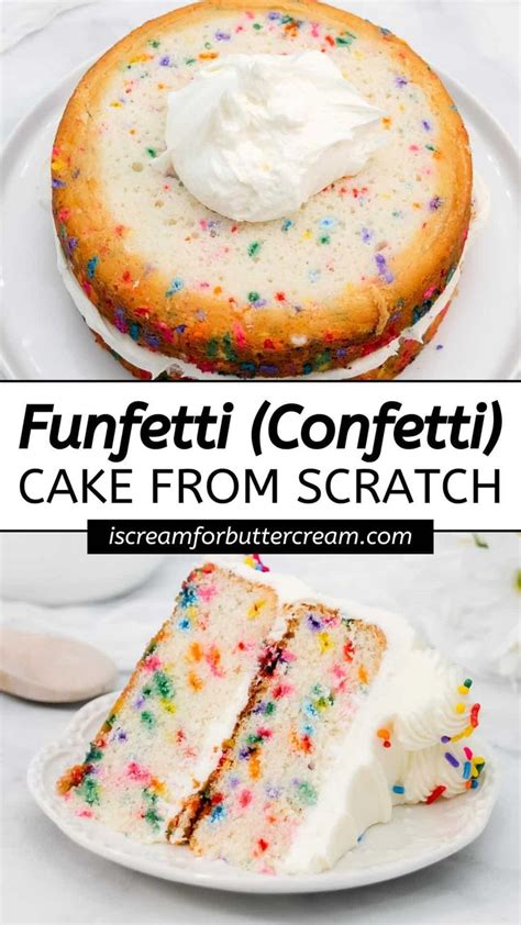 Best Funfetti Confetti Layer Cake From Scratch Recipe Confetti