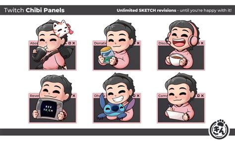 Create Your Twitch Chibi Panels By Iikinn Fiverr