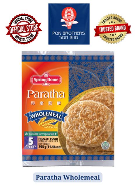 [klang Valley Only] Spring Home Roti Paratha Wholemeal 320 Gm Lazada