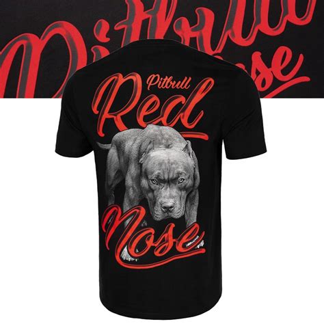 M Ska Koszulka Pitbull Red Nose Nadruk Klasyk Bawe Niana T Shirt