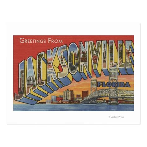 Jacksonville Florida Large Letter Scenes Postcard Zazzle