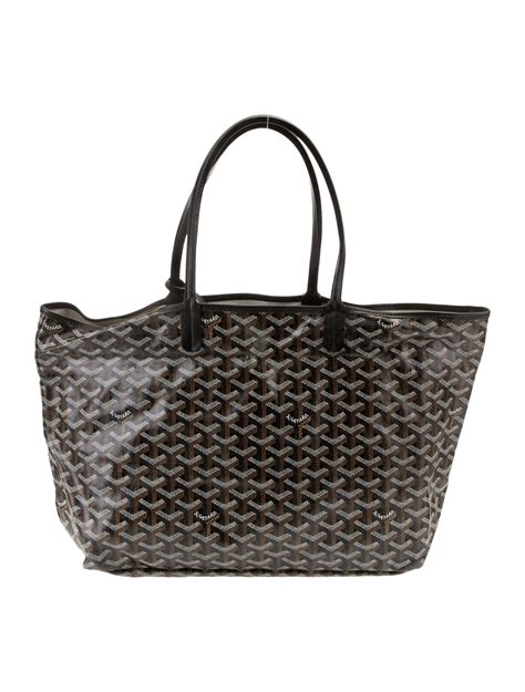 Goyard Goyardine Saint Louis Pm W Pouch W Tags W Tags Black Totes