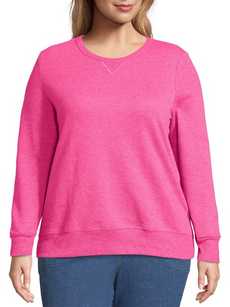 Just My Size Womens Plus Size Fleece Pullover Sweatshirt