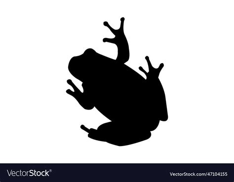 Frog silhouette Royalty Free Vector Image - VectorStock